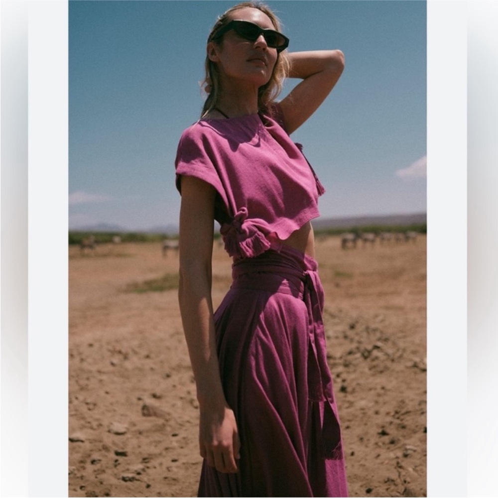 FREE PEOPLE sundown set // fuschia color // size xsmall - Picture 2 of 5
